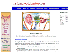 Tablet Screenshot of hariomblooddonator.com